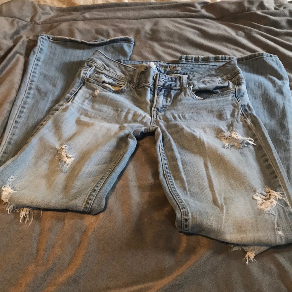 American Eagle Boyfriend Distressed Jeans, Size 2